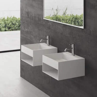 Boxo 45L - 45x40 Waschbecken mit Ablage, Mathvid SolidTec®
