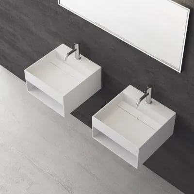 Boxo 45L - 45x40 Waschbecken mit Ablage, Mathvid SolidTec®