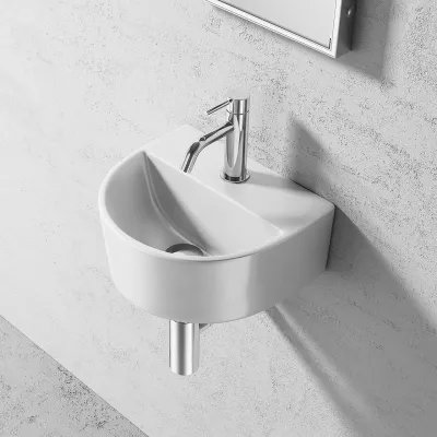 Tara 320 - 30x26 cm weißes Porzellanwaschbecken