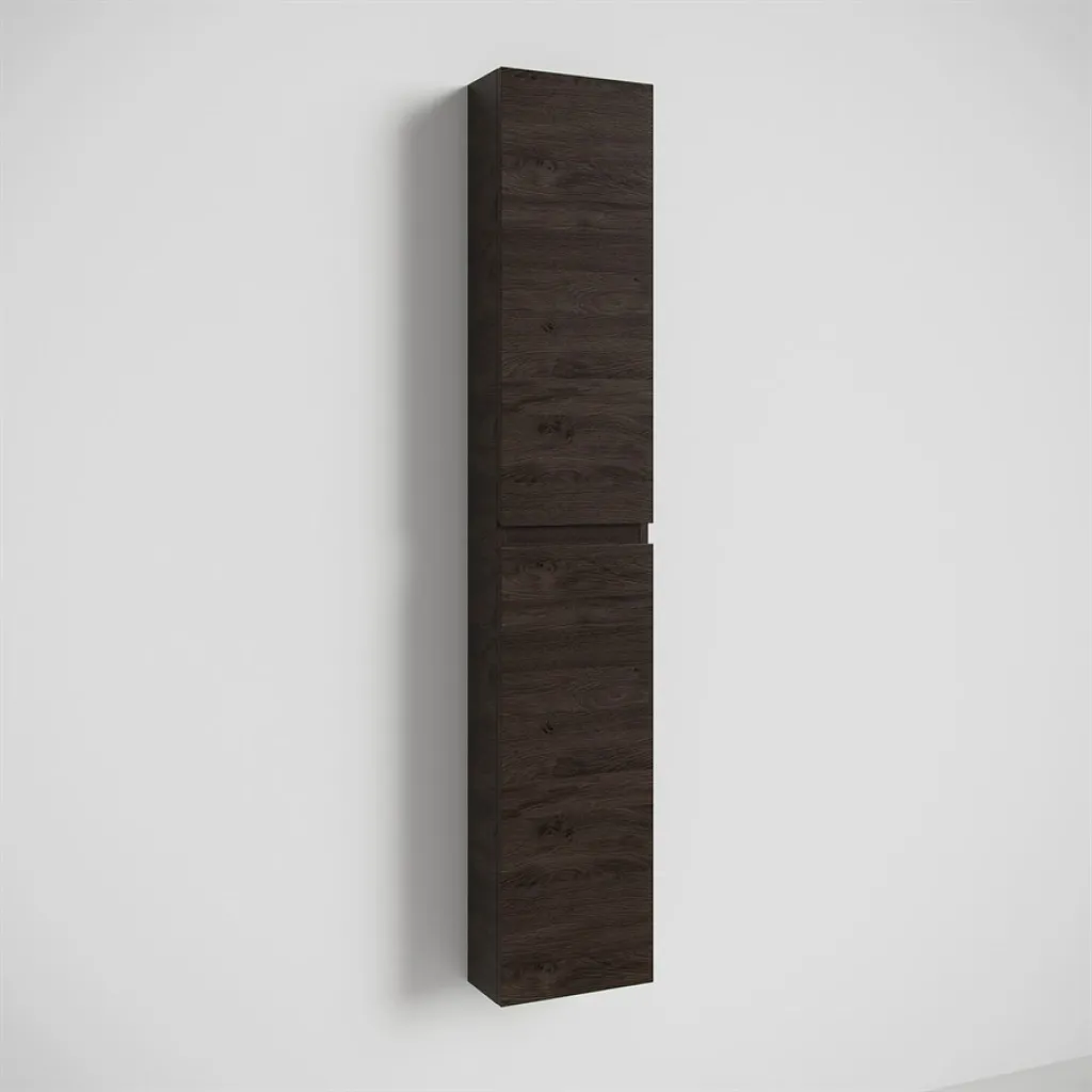 Copenhagen Front - 162x30x15 cm Hochschrank, geräucherte schwarze Eiche