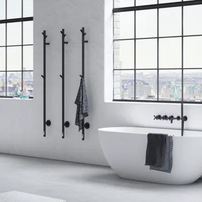 Pulcher® Style PS14 - Elektrischer Handtuchtrockner mit Timer, Mattschwarz
