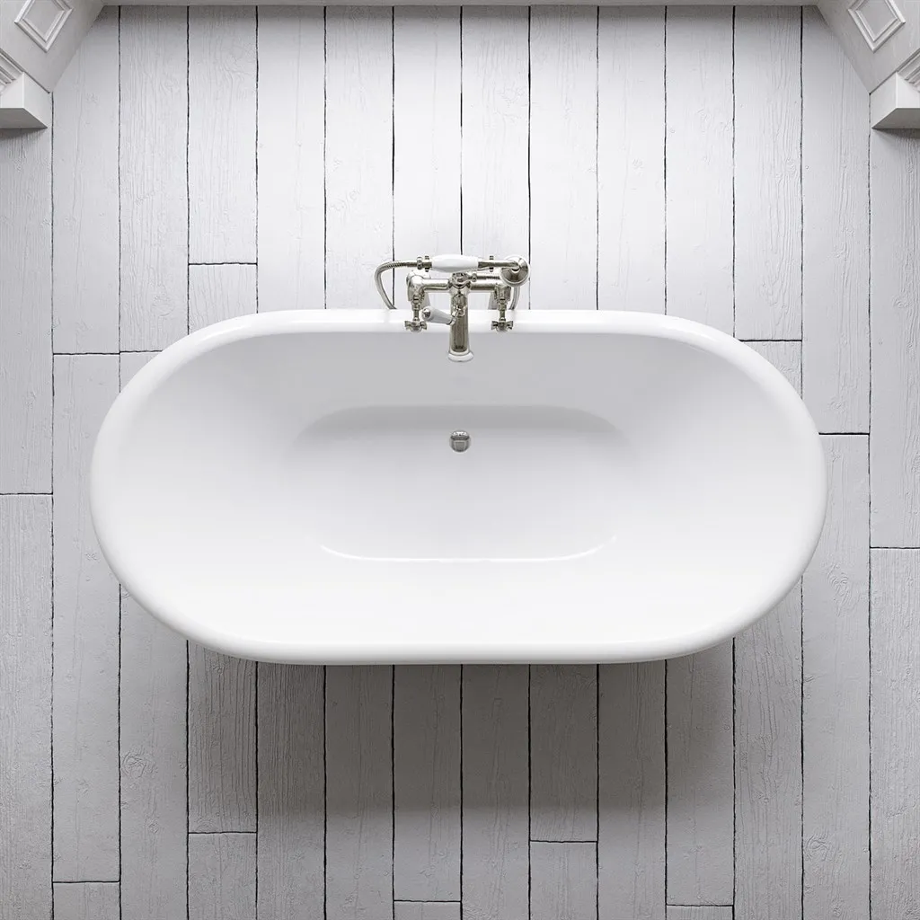 The Supell 152 - Black & White Badewanne aus emailliertem Gusseisen
