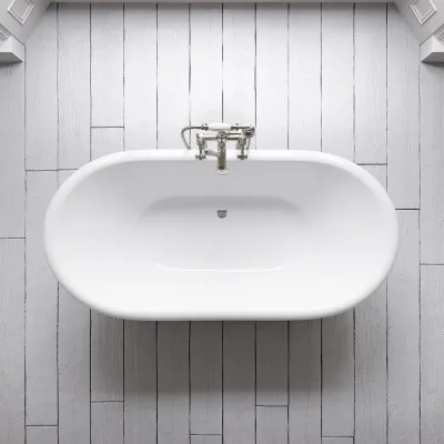 The Supell 152 - Black & White Badewanne aus emailliertem Gusseisen