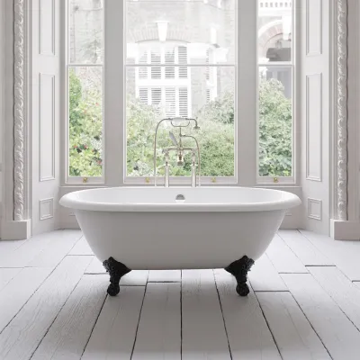 The Supell 152 - Black & White Badewanne aus emailliertem Gusseisen