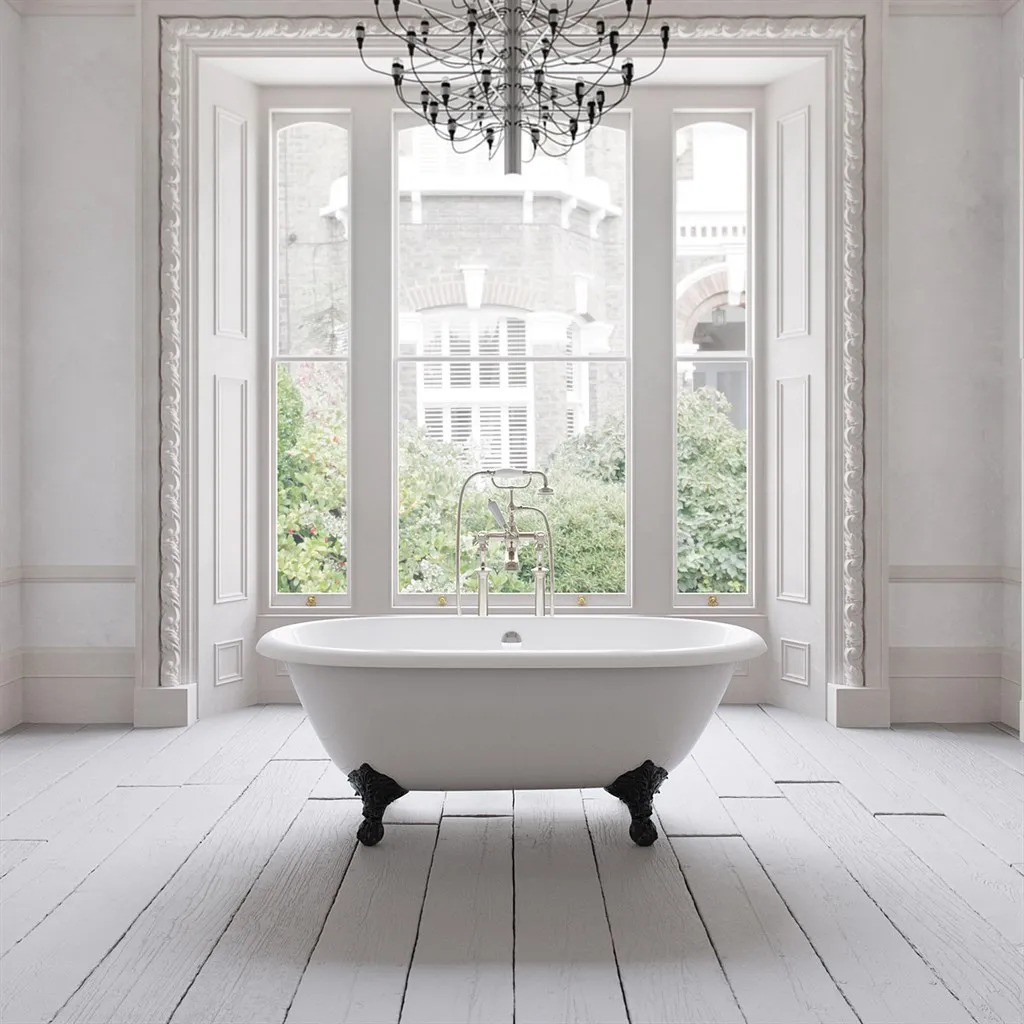 The Supell 152 - Black & White Badewanne aus emailliertem Gusseisen