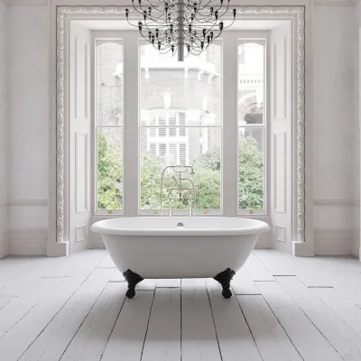 The Supell 152 - Black & White Badewanne aus emailliertem Gusseisen