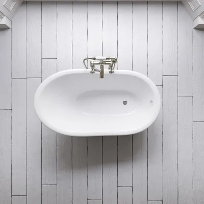 The Joyus 146 - Black & White Badewanne aus emailliertem Gusseisen