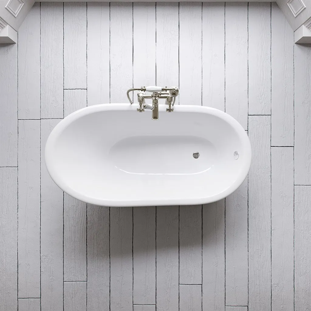 The Joyus 156 - Weiße, emaillierte Badewanne aus Gusseisen