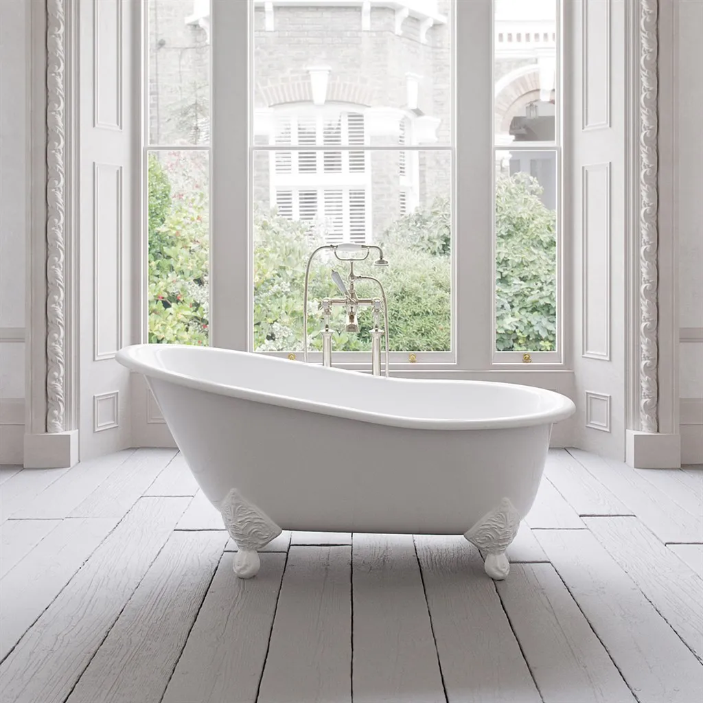The Joyus 156 - Weiße, emaillierte Badewanne aus Gusseisen