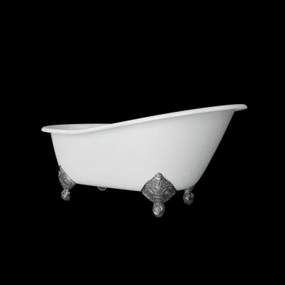 The Joyus 156 - Weiße, emaillierte Badewanne aus Gusseisen