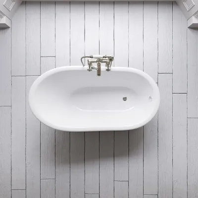 The Joyus 156 - Black & White, emaillierte Gusseisenwanne