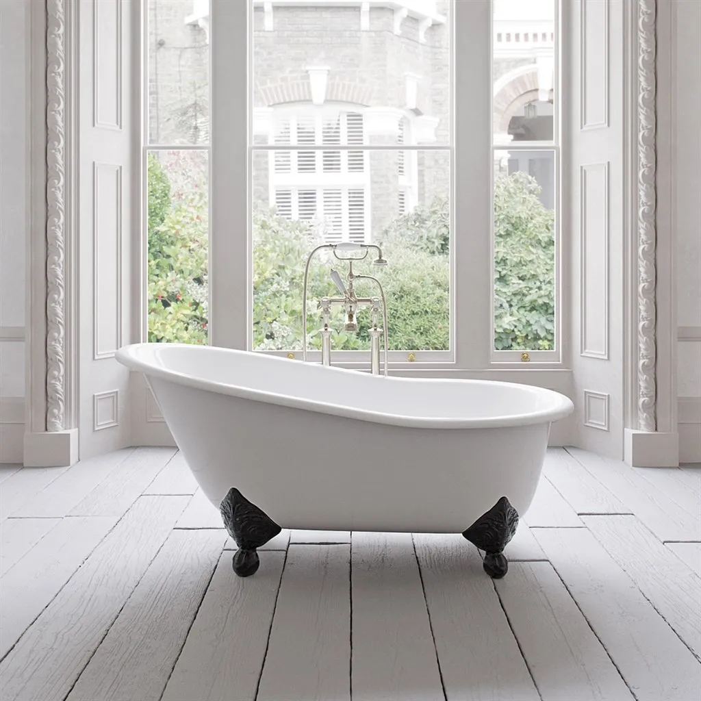 The Joyus 156 - Black & White, emaillierte Gusseisenwanne