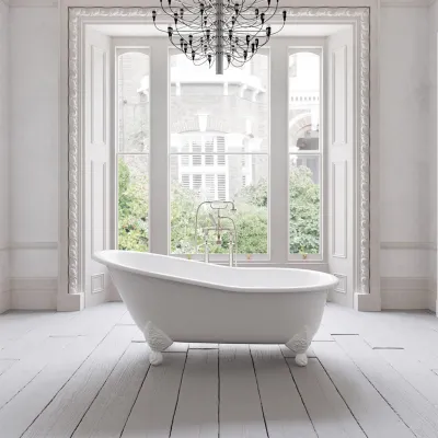The Joyus 170 - Weiße, emaillierte Badewanne aus Gusseisen