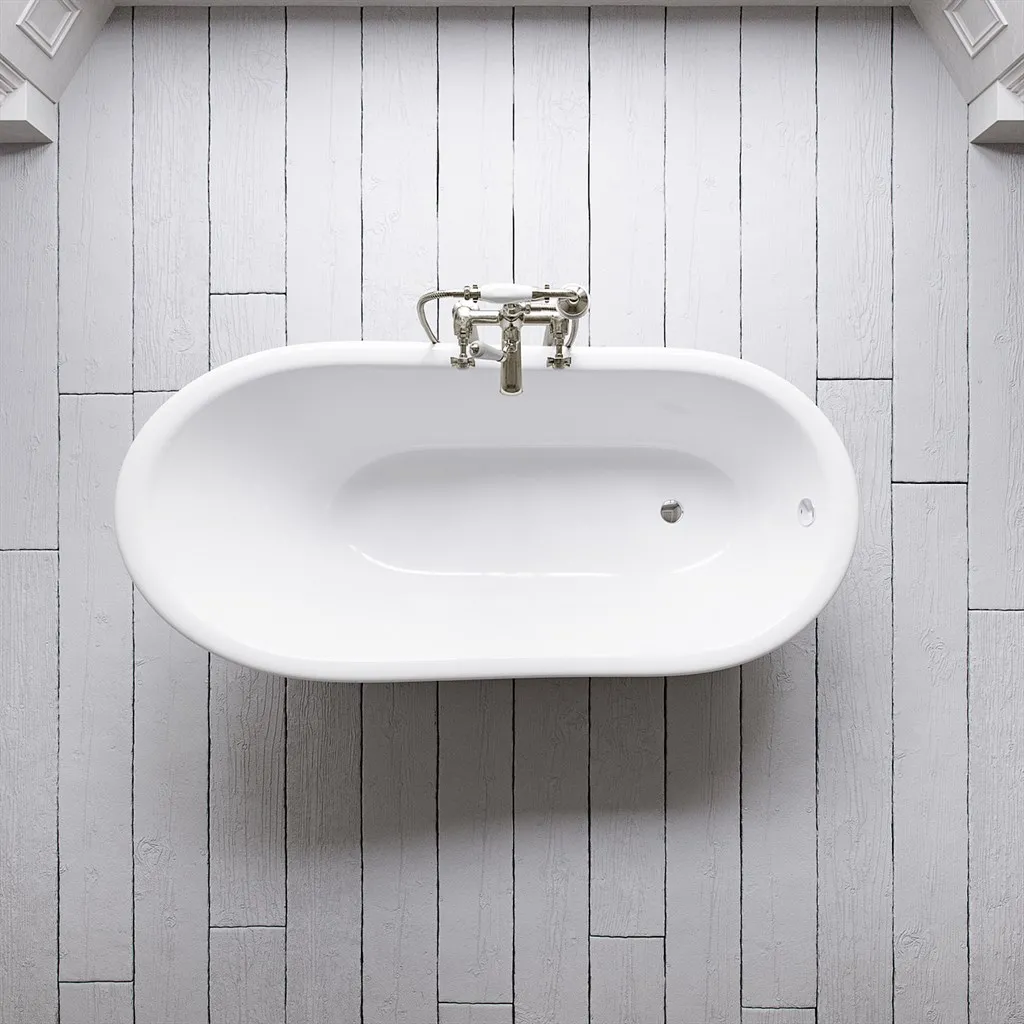 The Joyus 170 - Black & White Badewanne aus emailliertem Gusseisen