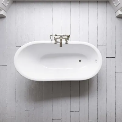 The Joyus 170 - Black & White Badewanne aus emailliertem Gusseisen