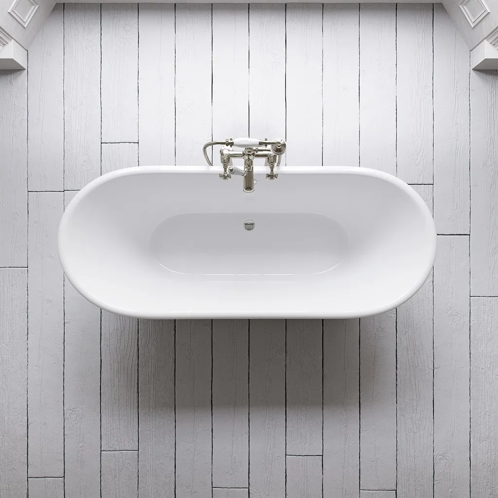 The York 170 - Weiße, emaillierte Badewanne aus Gusseisen