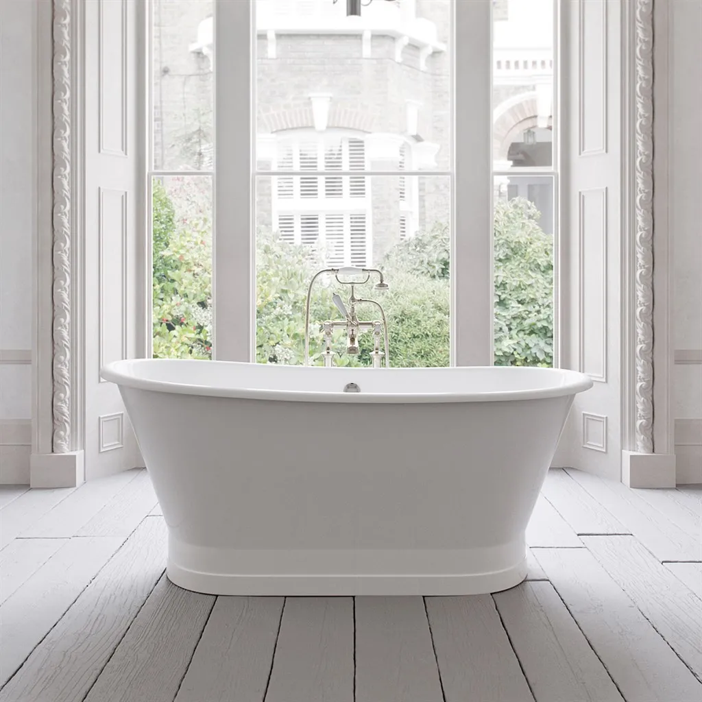 The York 170 - Weiße, emaillierte Badewanne aus Gusseisen