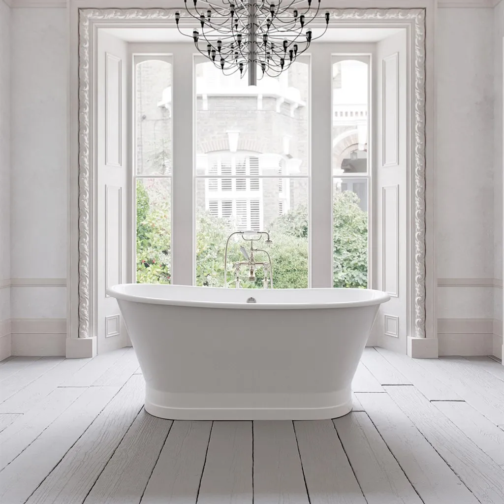 The York 170 - Weiße, emaillierte Badewanne aus Gusseisen