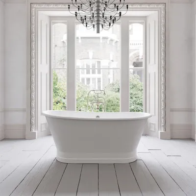 The York 170 - Weiße, emaillierte Badewanne aus Gusseisen