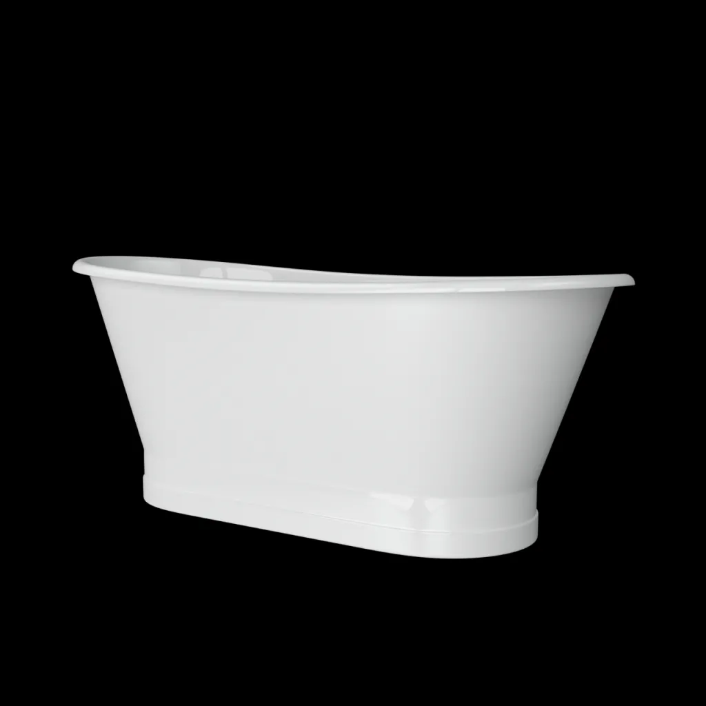 The York 170 - Weiße, emaillierte Badewanne aus Gusseisen