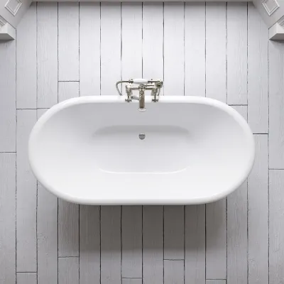 The Suite 183 - Weiße, emaillierte Badewanne aus Gusseisen
