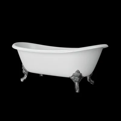 The Suite 183 - Weiße, emaillierte Badewanne aus Gusseisen