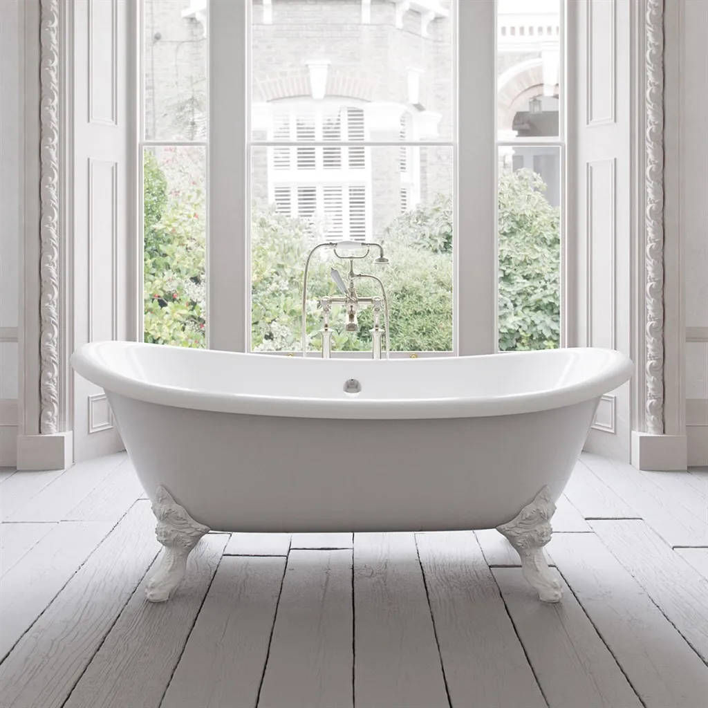 The Suite 183 - Weiße, emaillierte Badewanne aus Gusseisen