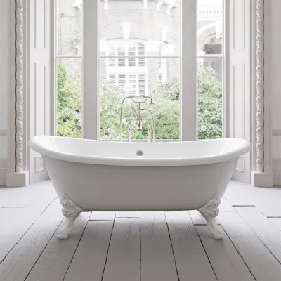 The Suite 183 - Weiße, emaillierte Badewanne aus Gusseisen