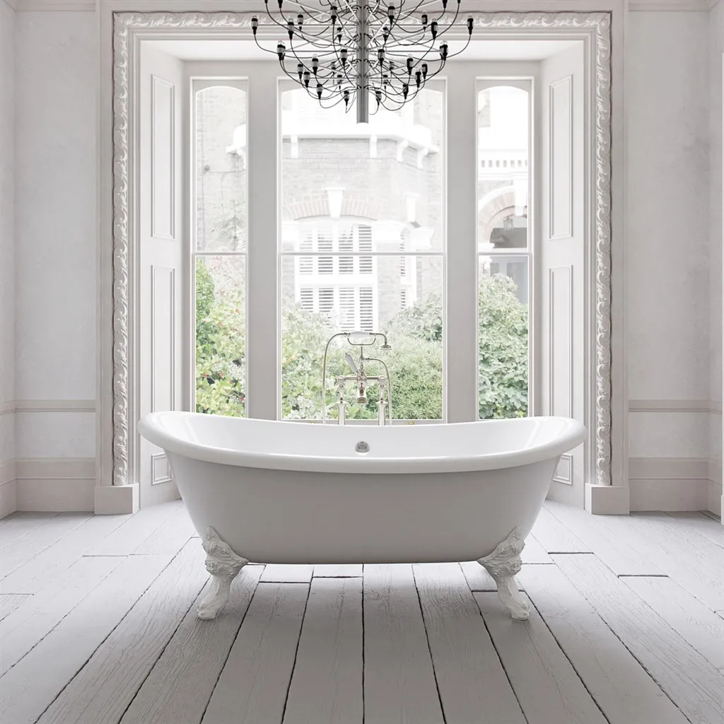 The Suite 183 - Weiße, emaillierte Badewanne aus Gusseisen