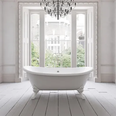 The Suite 183 - Weiße, emaillierte Badewanne aus Gusseisen