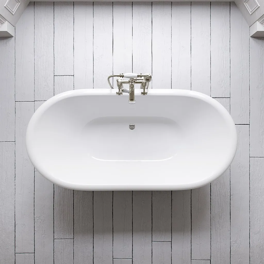 The Suite 183 - Black & White Badewanne aus emailliertem Gusseisen