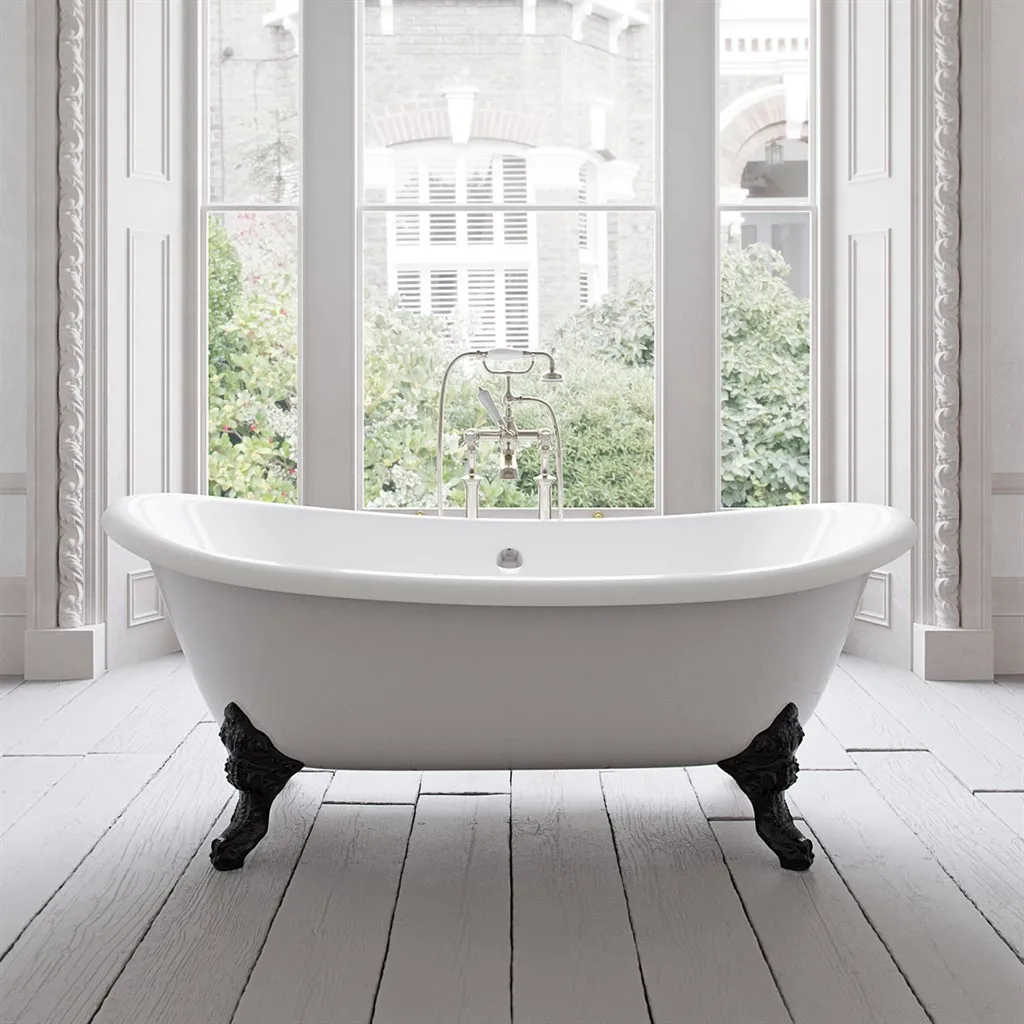 The Suite 183 - Black & White Badewanne aus emailliertem Gusseisen