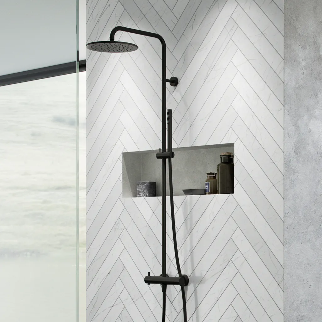 Semplice Rain DeLuxe SRL02 - SmartTerm Ø25 EasyClean, Mattschwarz