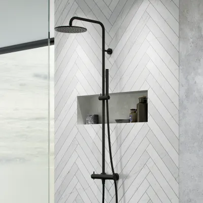 Semplice Rain DeLuxe SRL02 - SmartTerm Ø25 EasyClean, Mattschwarz