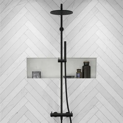 Semplice Rain DeLuxe SRL02 - SmartTerm Ø25 EasyClean, Mattschwarz