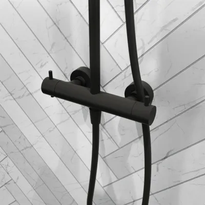 Semplice Rain DeLuxe SRL02 - SmartTerm Ø25 EasyClean, Mattschwarz