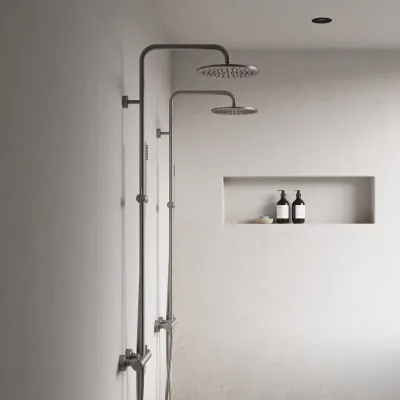 Semplice Rain DeLuxe SRL02 - SmartTerm Ø25 EasyClean, PVD-gebürsteter Stahl