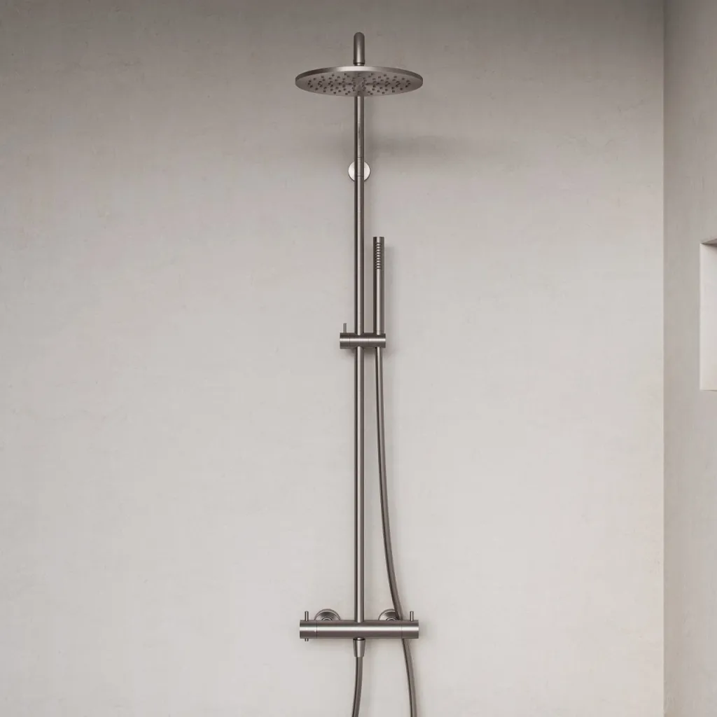 Semplice Rain DeLuxe SRL02 - SmartTerm Ø25 EasyClean, PVD-gebürsteter Stahl