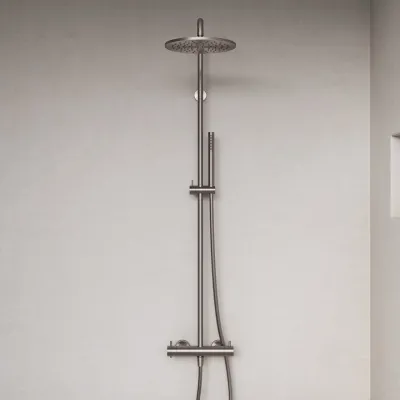 Semplice Rain DeLuxe SRL02 - SmartTerm Ø25 EasyClean, PVD-gebürsteter Stahl