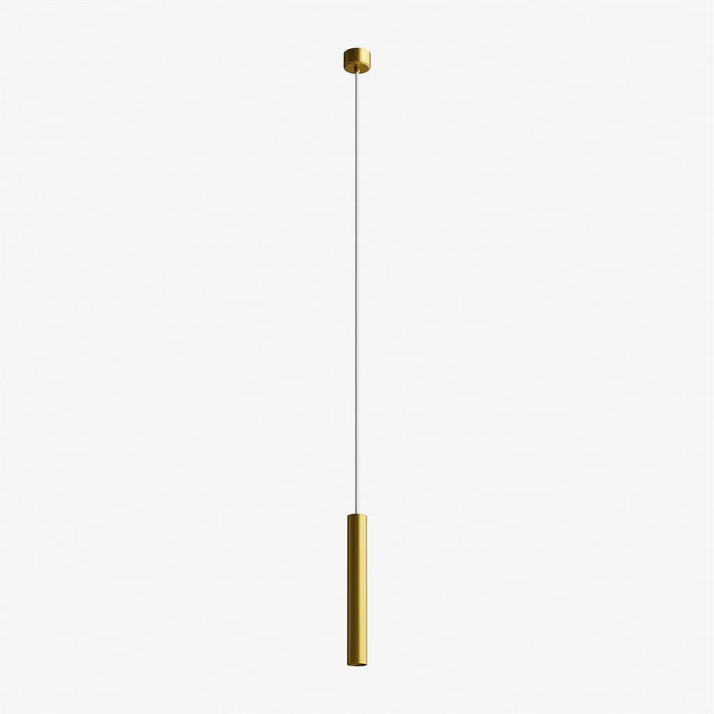 Tube Light 300 - Ø40x300 mm, LED-Pendelleuchte, Mattgold