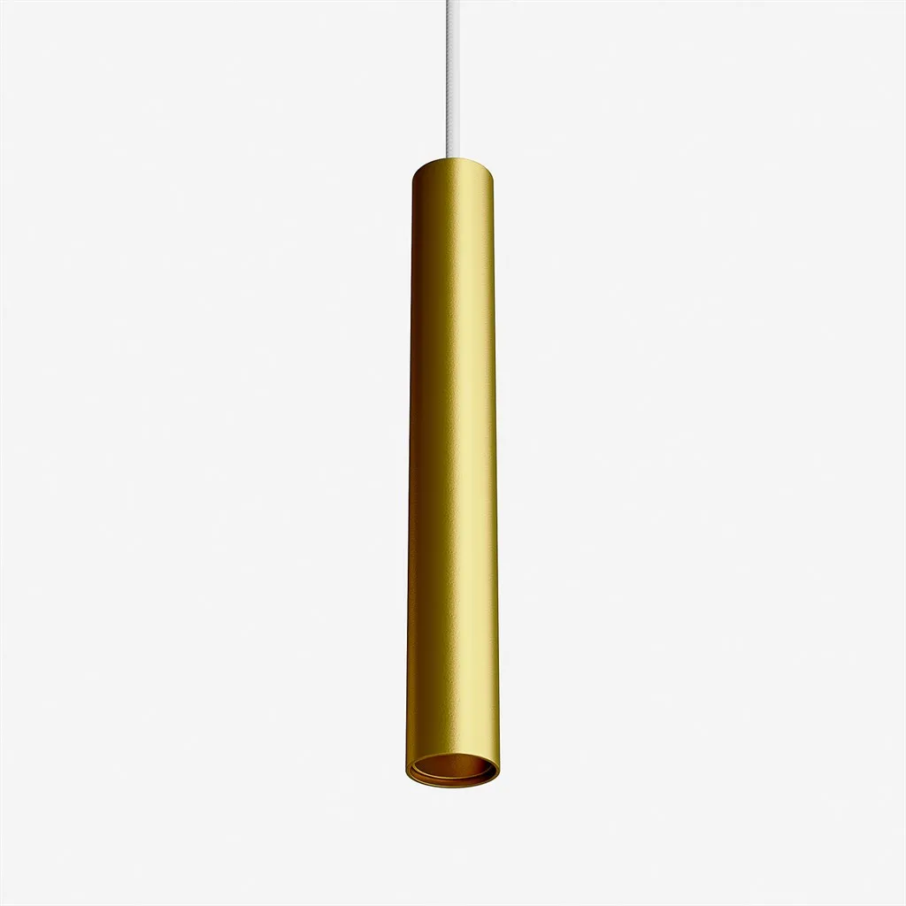 Tube Light 300 - Ø40x300 mm, LED-Pendelleuchte, Mattgold