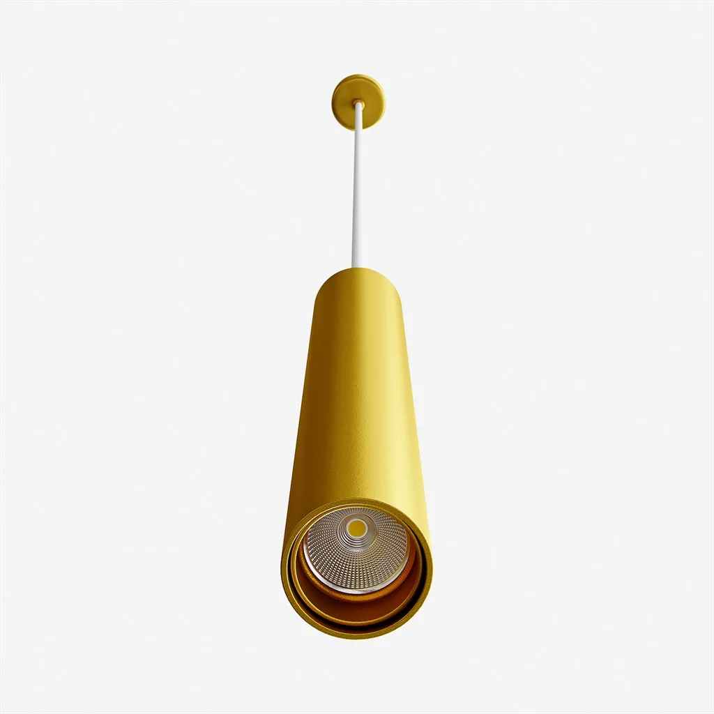 Tube Light 300 - Ø40x300 mm, LED-Pendelleuchte, Mattgold