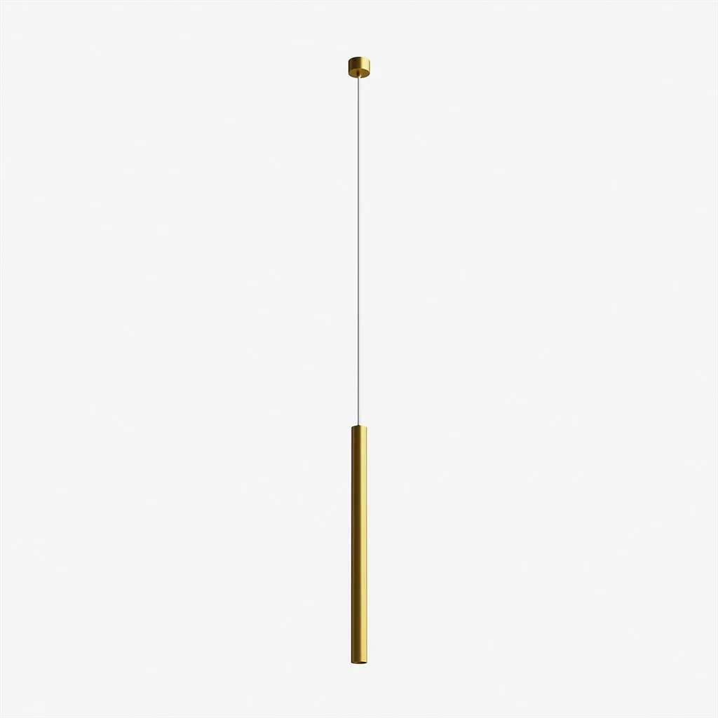 Tube Light 600 - Ø40x600 mm, LED-Pendelleuchte, Mattes Gold