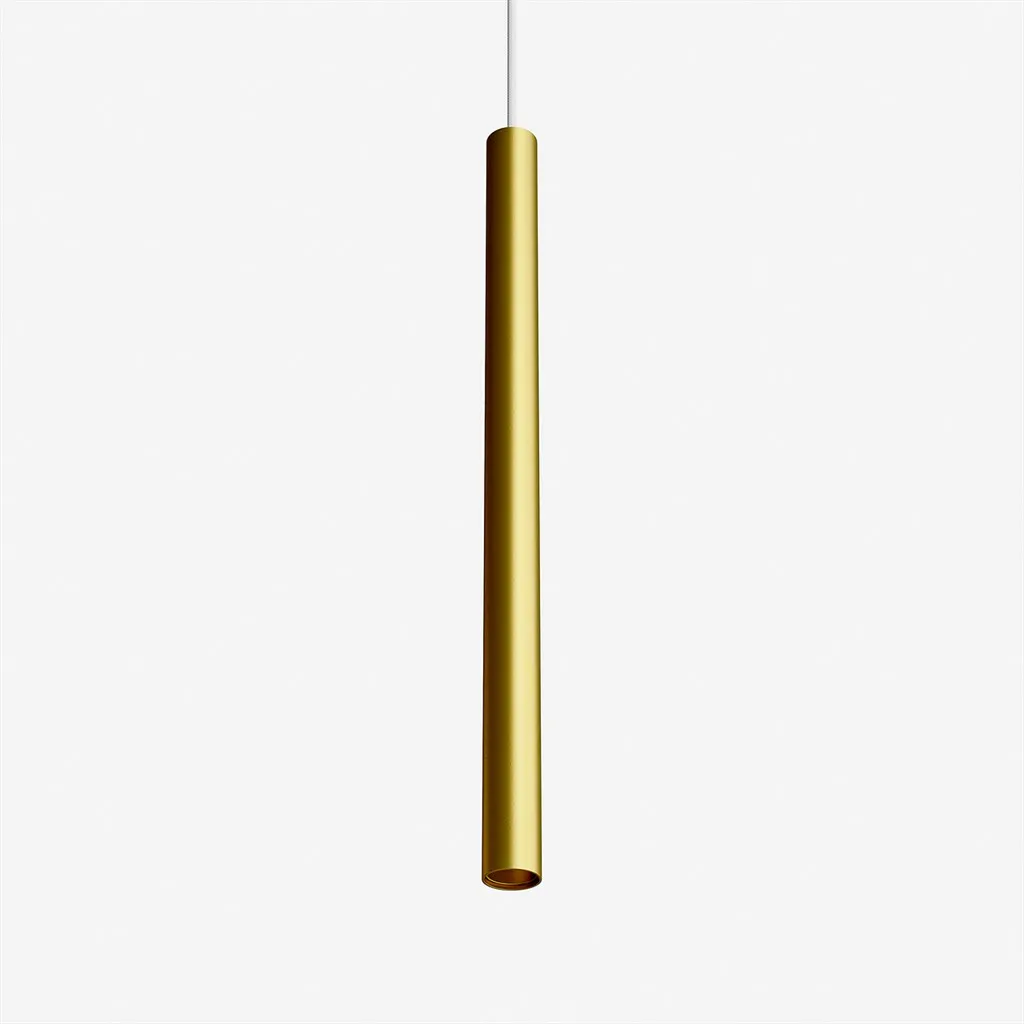 Tube Light 600 - Ø40x600 mm, LED-Pendelleuchte, Mattes Gold