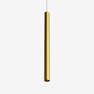 Tube Light 600 - Ø40x600 mm, LED-Pendelleuchte, Mattes Gold