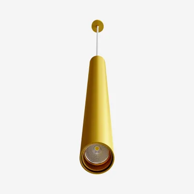 Tube Light 600 - Ø40x600 mm, LED-Pendelleuchte, Mattes Gold