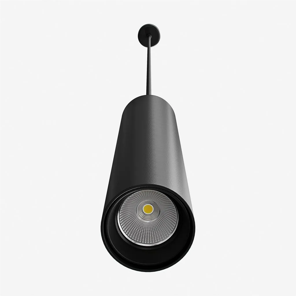 Tube Light 300XL - Ø60x300 mm, LED-Pendelleuchte, Mattschwarz