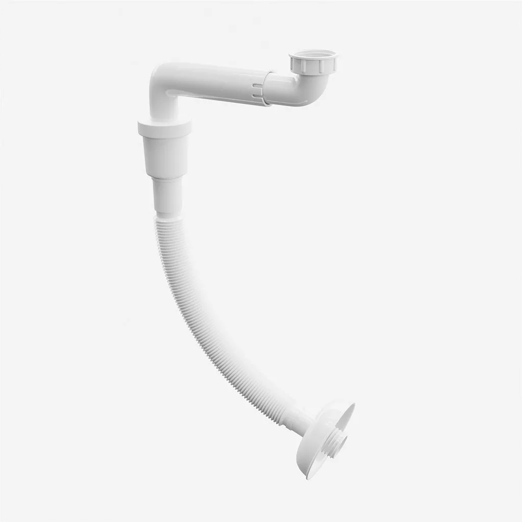 Pulcher PSS01 - Platzsparender Geruchsverschluss für Badmöbel, Universal mit Ø32 mm. flexibles Rohr