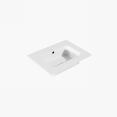 ArkiLife® Cobus ACC60-SB - Slim-Edge-Designspüle 60,5 x 46,5 cm, weißer Sanistone