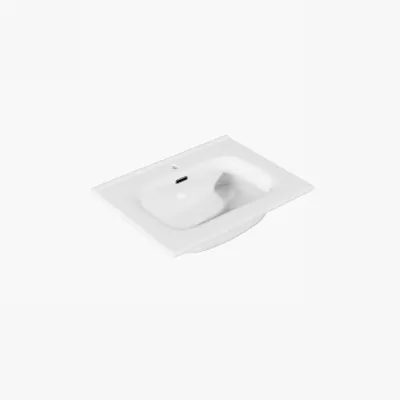 ArkiLife® Cobus ACC60-CB - 61x46,5 Slim-Edge, weißes Porzellanwaschbecken